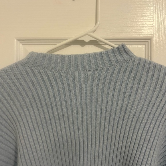 Light Blue Ribbed Sweater - Picture 2 of 3
